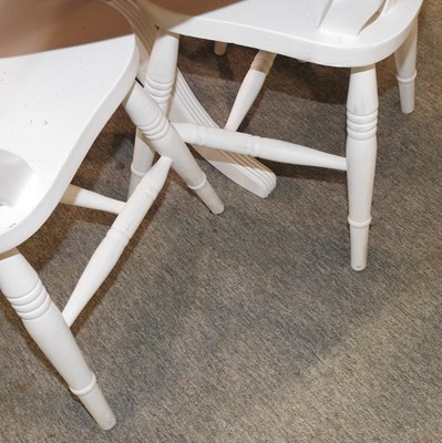 Lot 98 - A modern white painted circular dining table