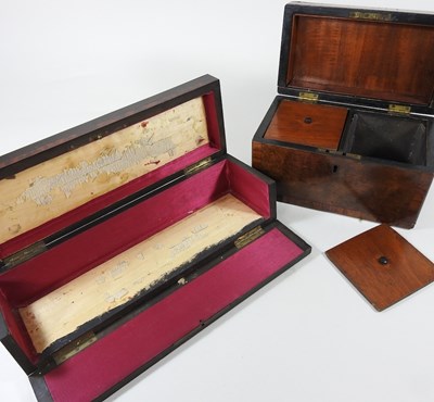 Lot 8 - A Victorian amboyna glove box
