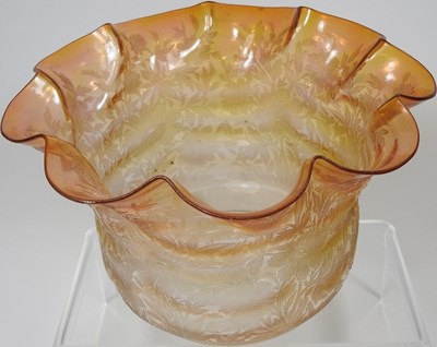 Lot 32 - An amber coloured glass shade