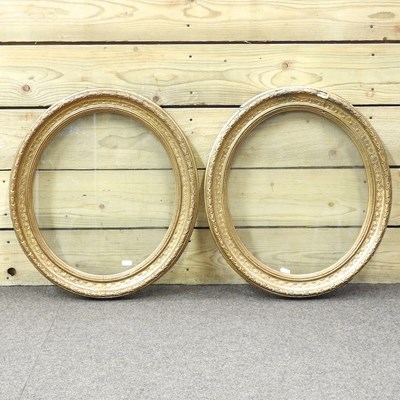 Lot 261 - A pair of 19th century gilt gesso frames