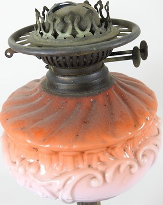 Lot 161 - A Victorian brass oil lamp
