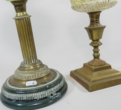 Lot 181 - Two oil lamp bases