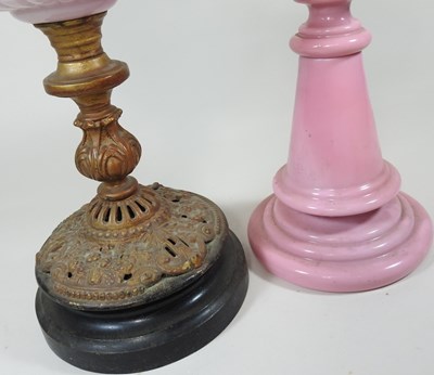 Lot 150 - Two oil lamp bases