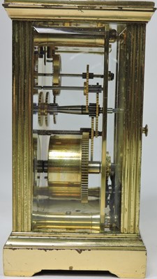 Lot 23 - A brass cased carriage clock