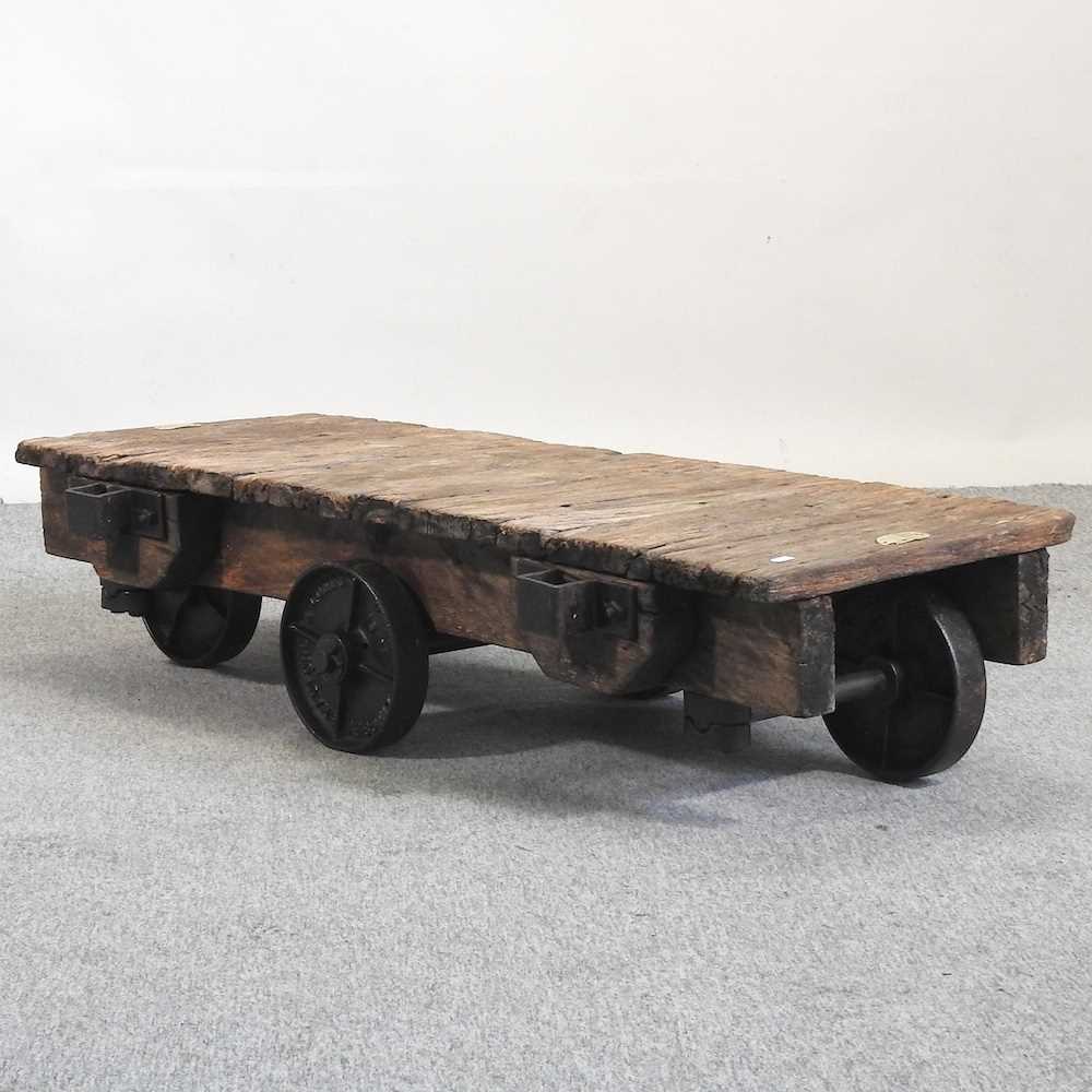 Lot 323 - A flat bed trolley