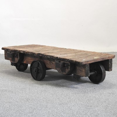 Lot 323 - A flat bed trolley