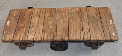 Lot 323 - A flat bed trolley