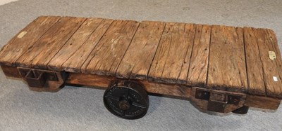 Lot 323 - A flat bed trolley