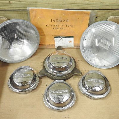 Lot 223 - Jaguar E type chrome wheel centres