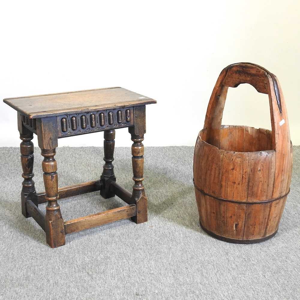 Lot 680 - A wooden bucket