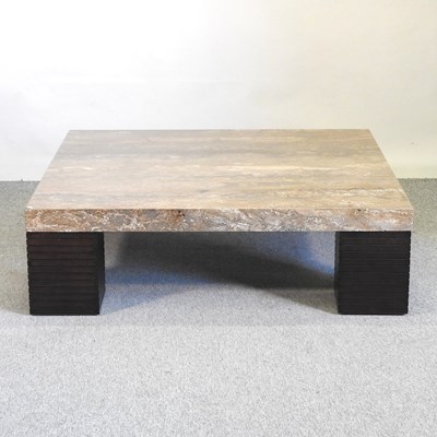 Lot 473 - A marble top coffee table