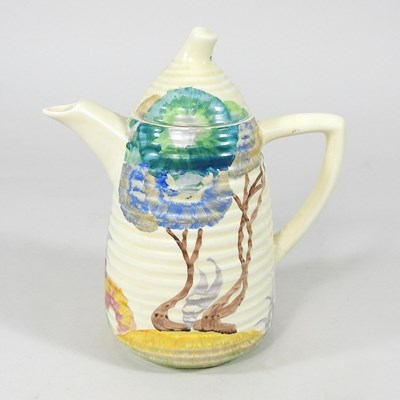Lot 184 - A Clarice Cliff coffee pot