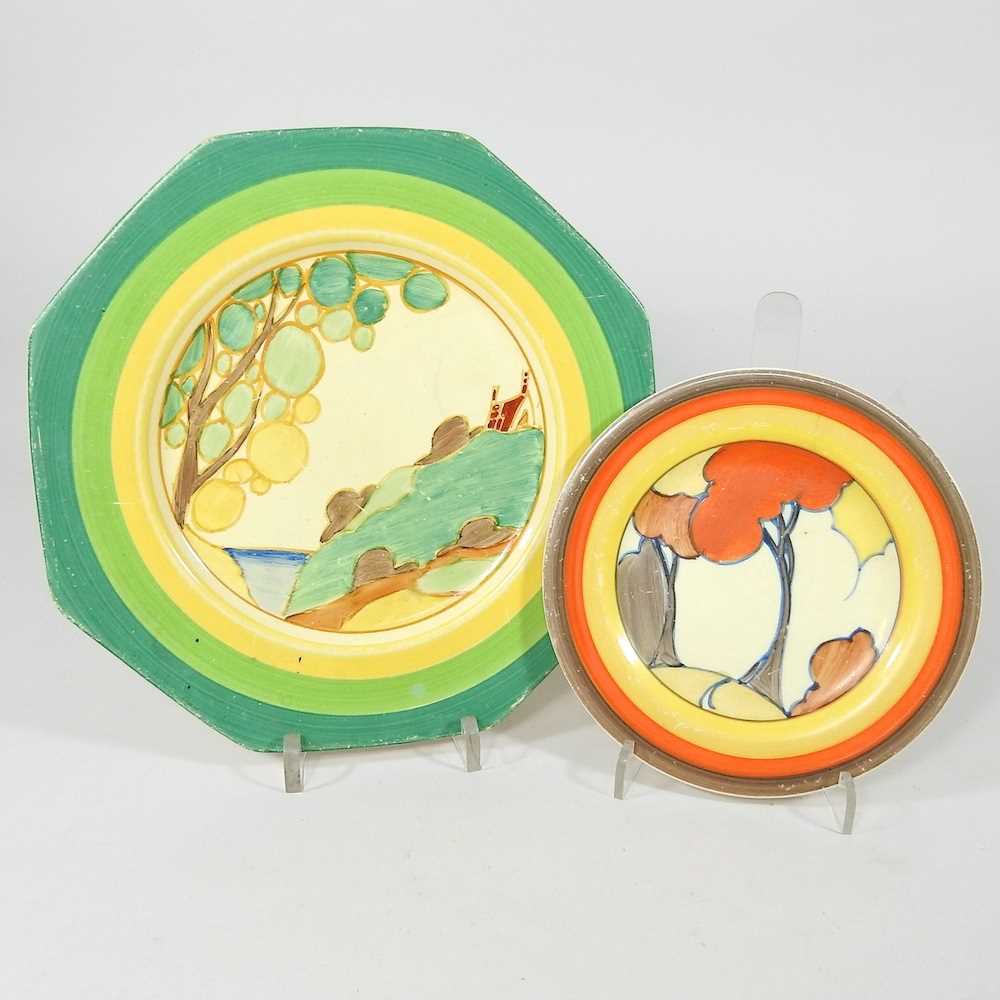 Lot 340 - Two Clarice Cliff plates