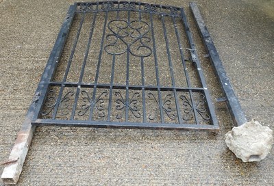 Lot 366 - A hand made iron garden gate