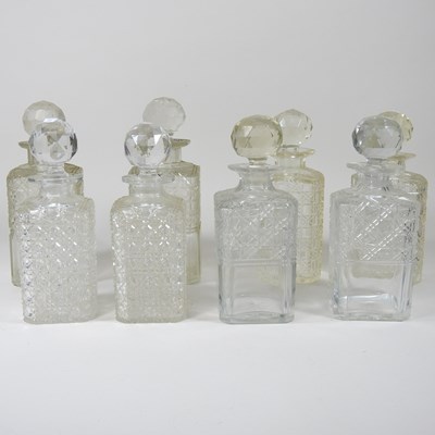 Lot 143 - A collection of cut glass decanters