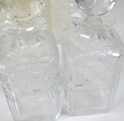 Lot 143 - A collection of cut glass decanters