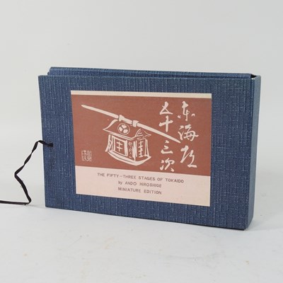 Lot 159 - Ando Hiroshige, a miniature book, 'Fifty-Three Stages of Tokaido'