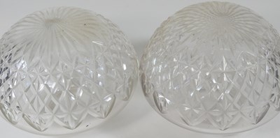 Lot 122 - A pair of cut glass ceiling lights